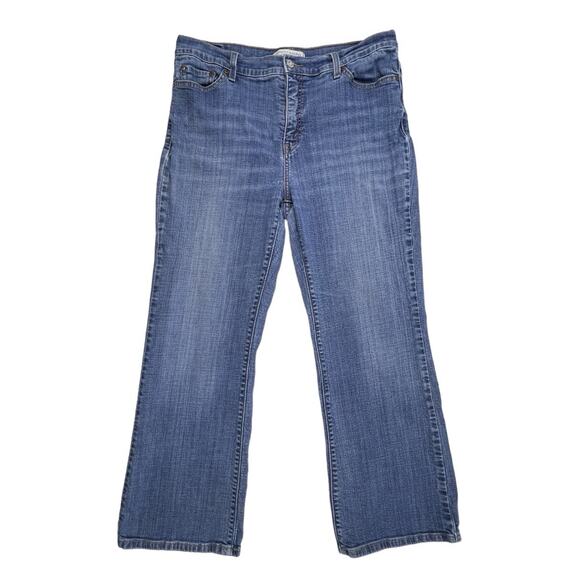 Levi's 512 Jeans Womens 16 Short Perfectly Slimming Stretch Bootcut Medium Wash - Picture 1 of 10